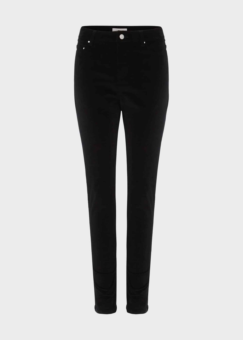 Gia Velvet Skinny Jeans, Black, hi-res