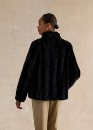 Misha Faux Fur Coat, Black, hi-res