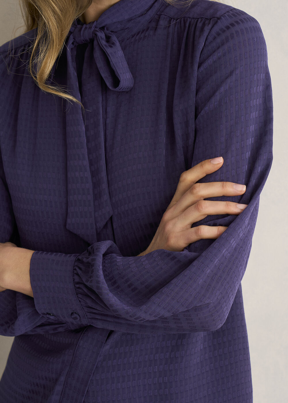 Gabrielle Blouse, Midnight Purple, hi-res