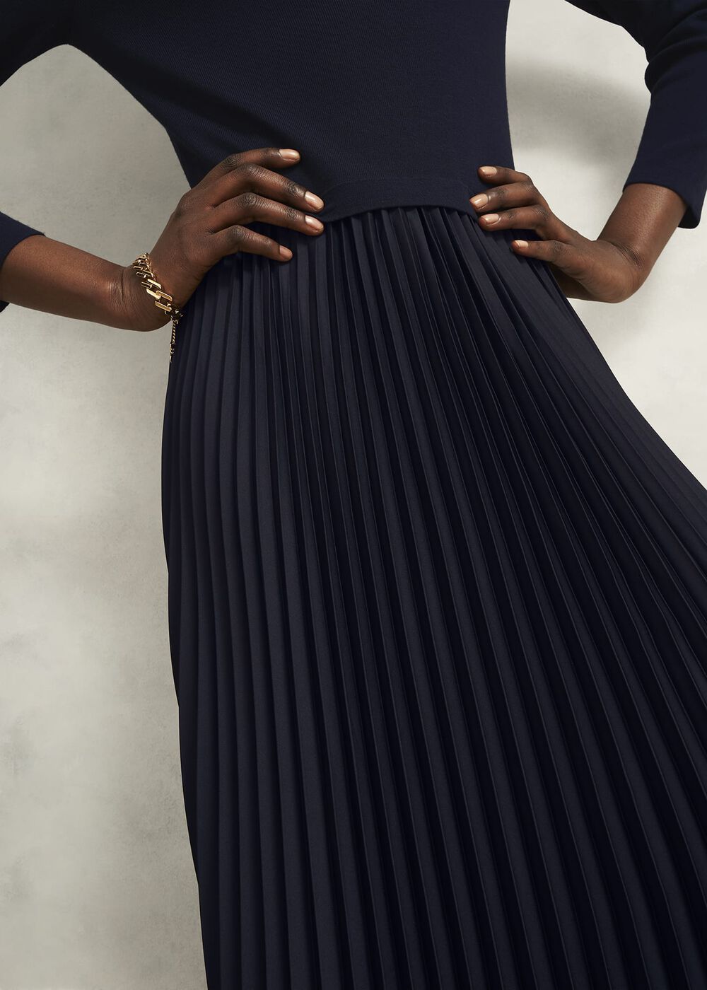 Petite Lucinda Dress, Hobbs Navy, hi-res