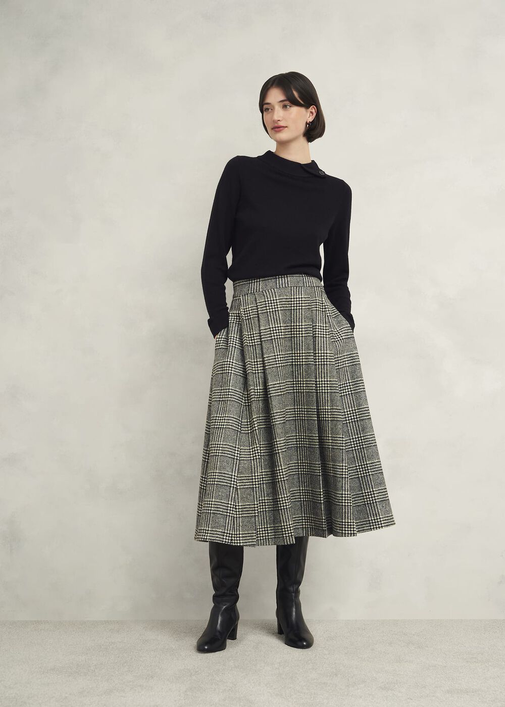 Talia Wool Cashmere Sweater, Black, hi-res
