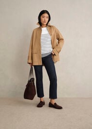 Constance Corron Striped Top, White Navy, hi-res