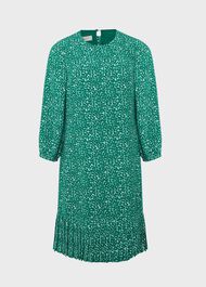Petite Liana Spot Dress, Green Ivory, hi-res