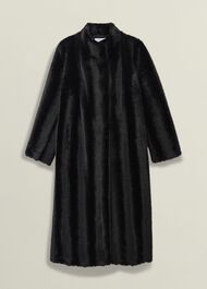 Misha Faux Fur Maxi Coat, Black, hi-res