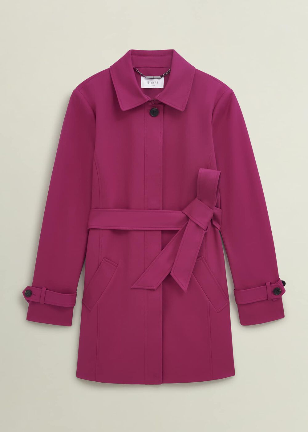 Jane Shower Resistant Trench Coat, Cerise Pink, hi-res