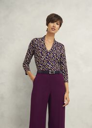 Aimee Printed Top, Purple Multi, hi-res