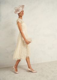 Johanna Lace Dress, Oyster, hi-res