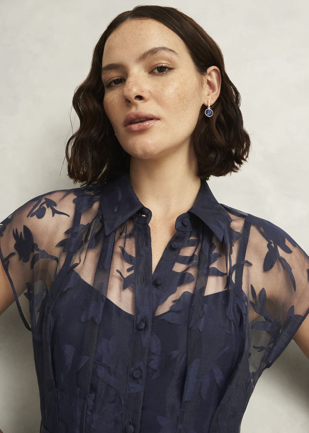 Tess Shirt Dress, Midnight Navy, hi-res