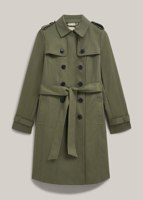 Petite Skylar Shower Resistant Trench Coat