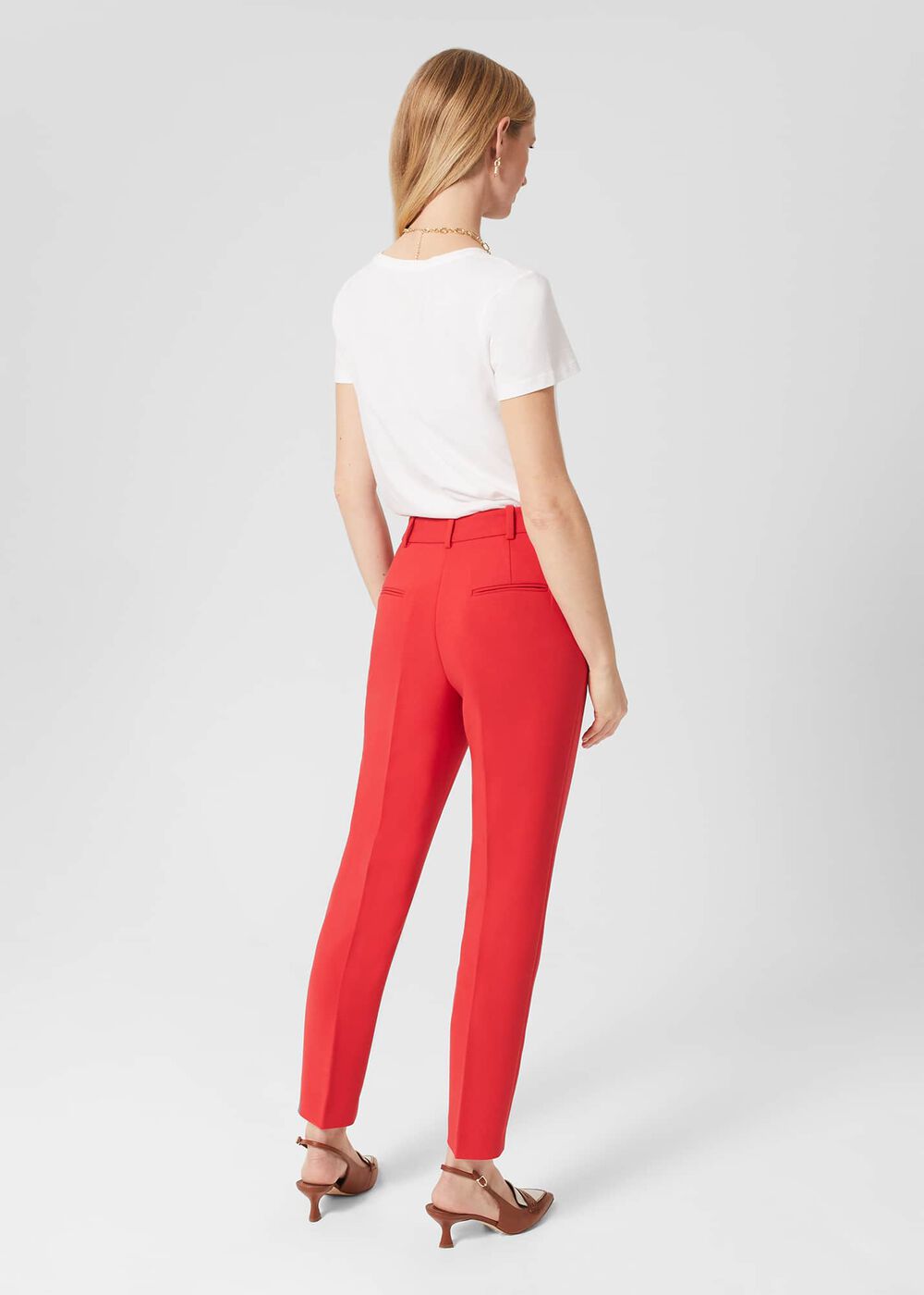 Petite Suki Trousers, Flame Red, hi-res