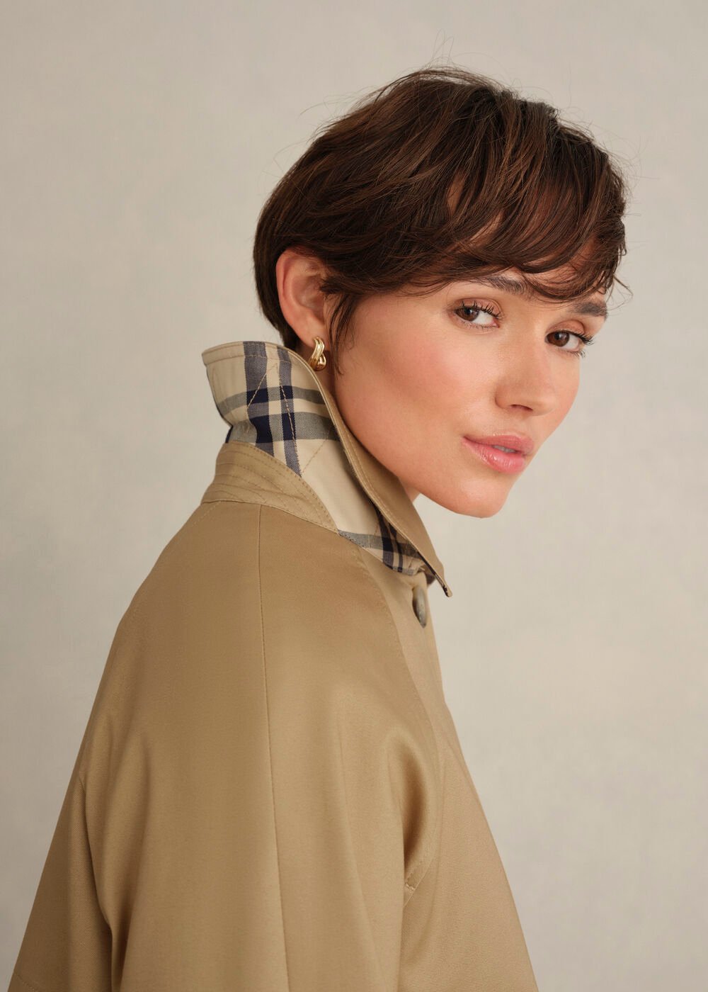 Callie Car Shower Resistant Coat, Fawn Beige, hi-res