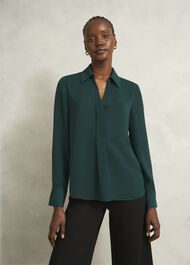 Marie Blouse, Ponderosa Green, hi-res