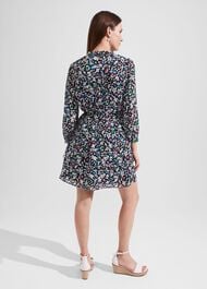 Selina A-Line Dress, Navy Multi, hi-res