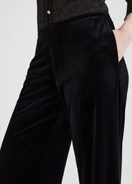 Viviene Velvet Pants, Black, hi-res