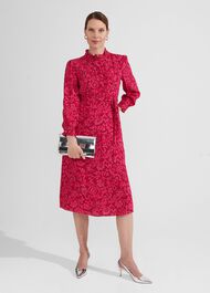Petite Eleanora Dress, Red Pink, hi-res