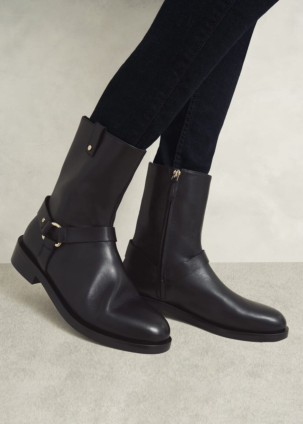 Effie Biker Boots, Black, hi-res