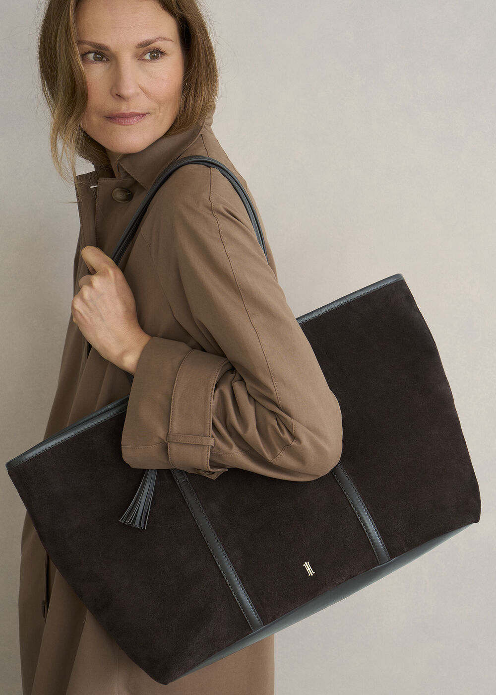 Kyra Tote Bag, Chocolate Brown, hi-res