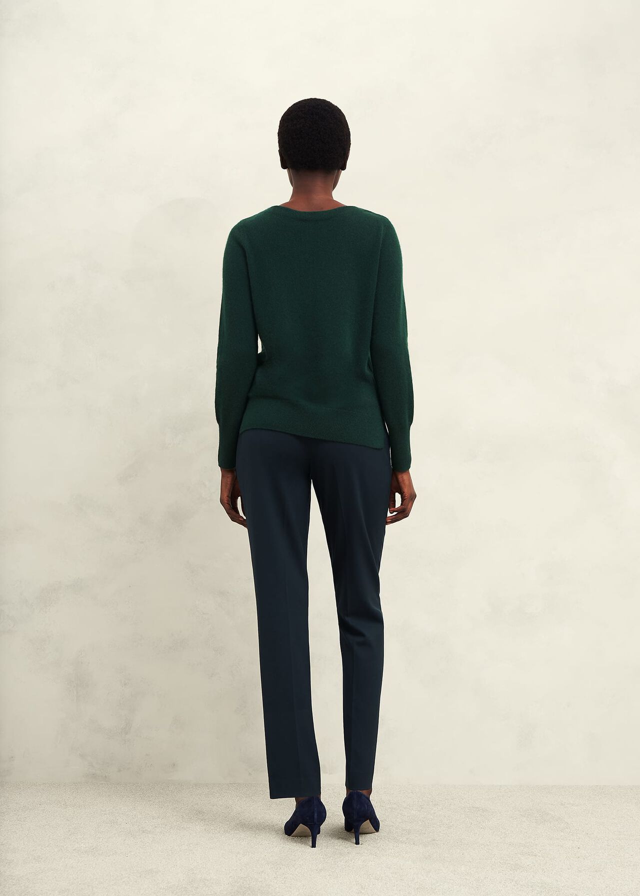 Larina Cashmere Sweater, Hawthorn Green, hi-res