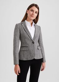 Blake Wool Jacket, Black White, hi-res