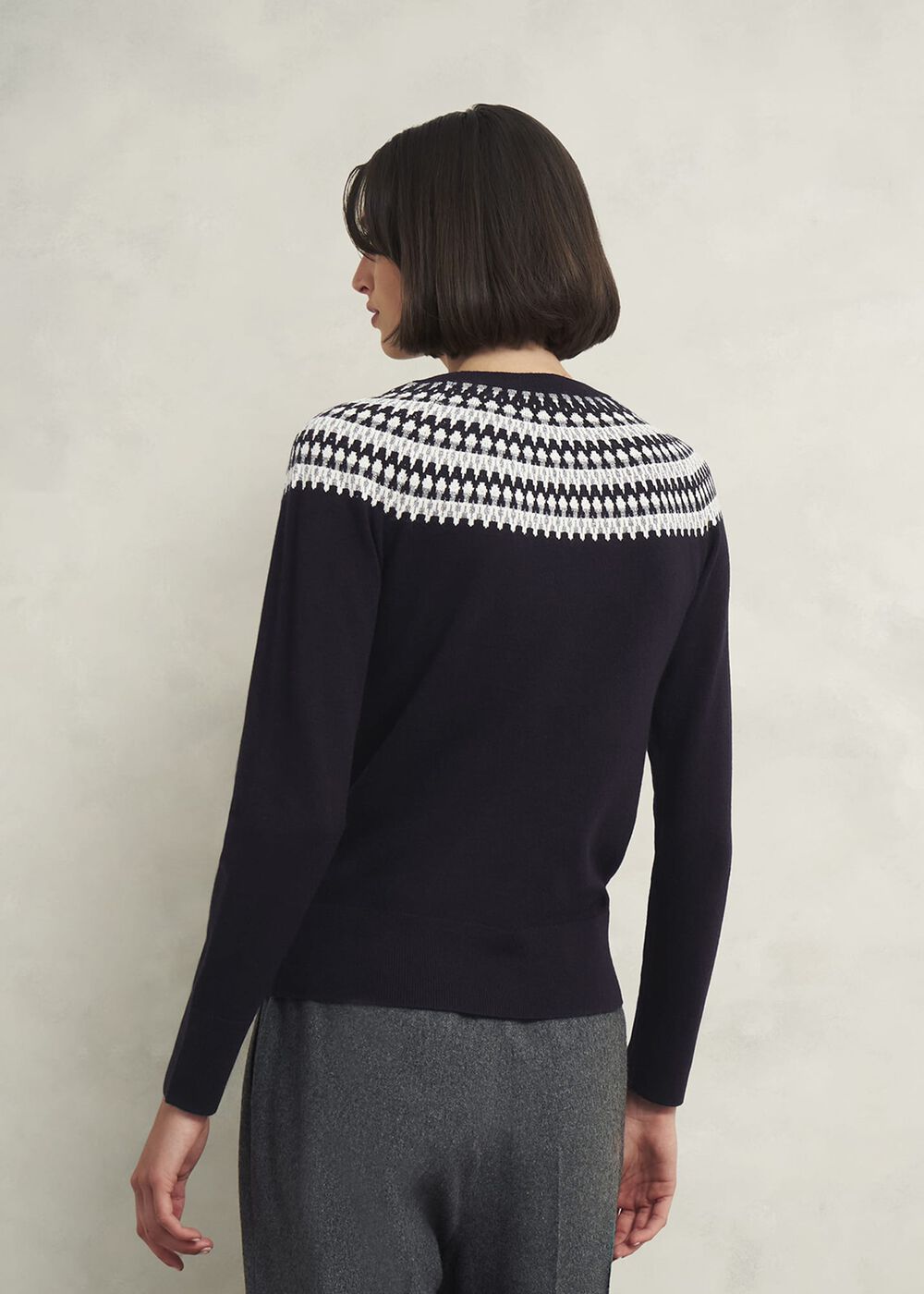 Greta Sparkle Fairisle Sweater , Navy Multi, hi-res
