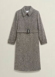 Petite Wendy Wool Blend Coat, Black Ivory, hi-res