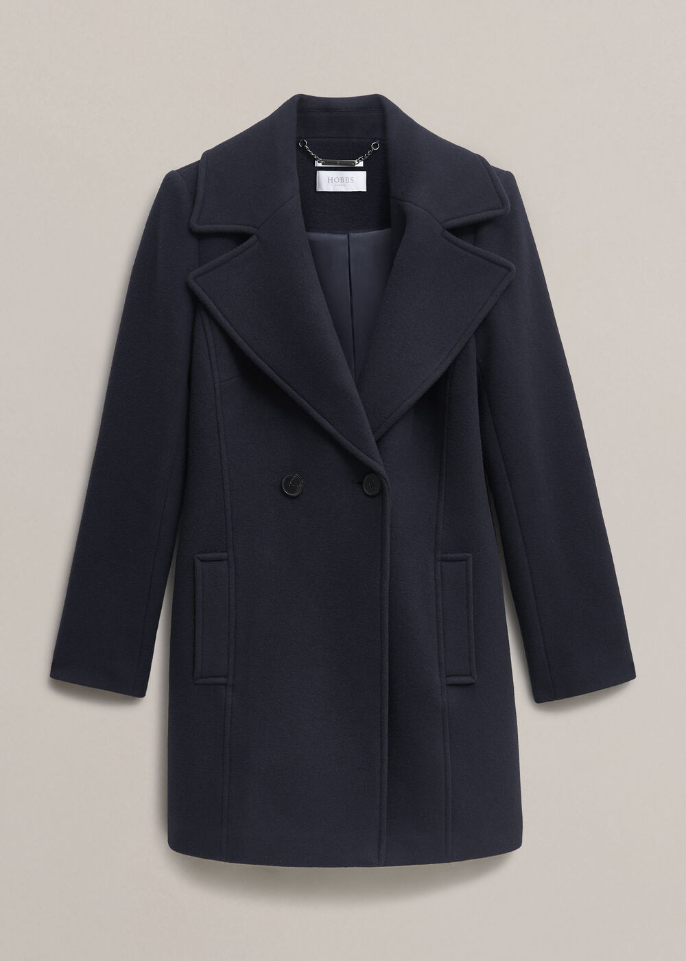 Betsy Cashmere Blend Coat, Navy, hi-res