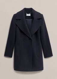 Betsy Cashmere Blend Coat, Navy, hi-res