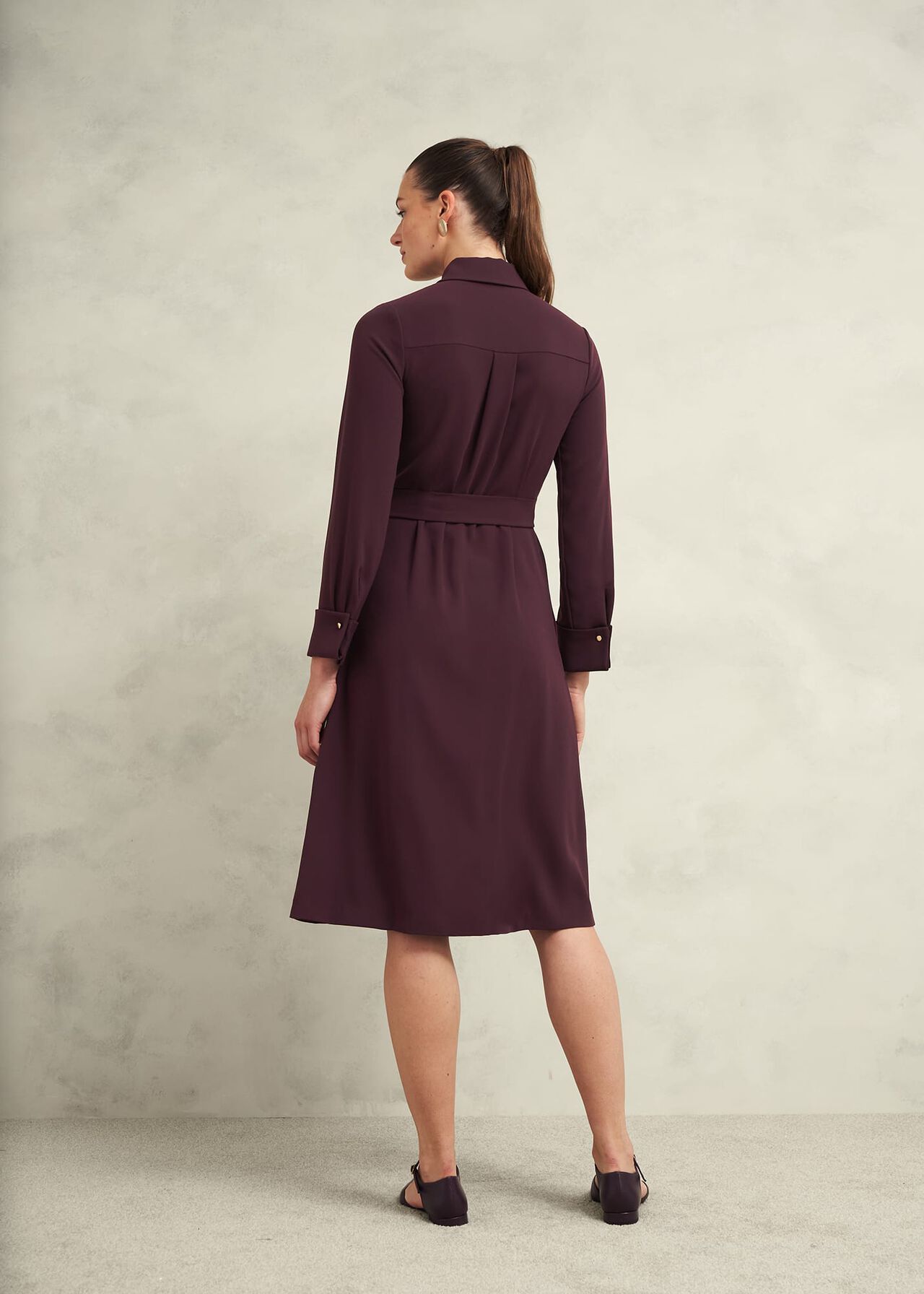 Robyn Shirt Dress, Malbec Purple, hi-res