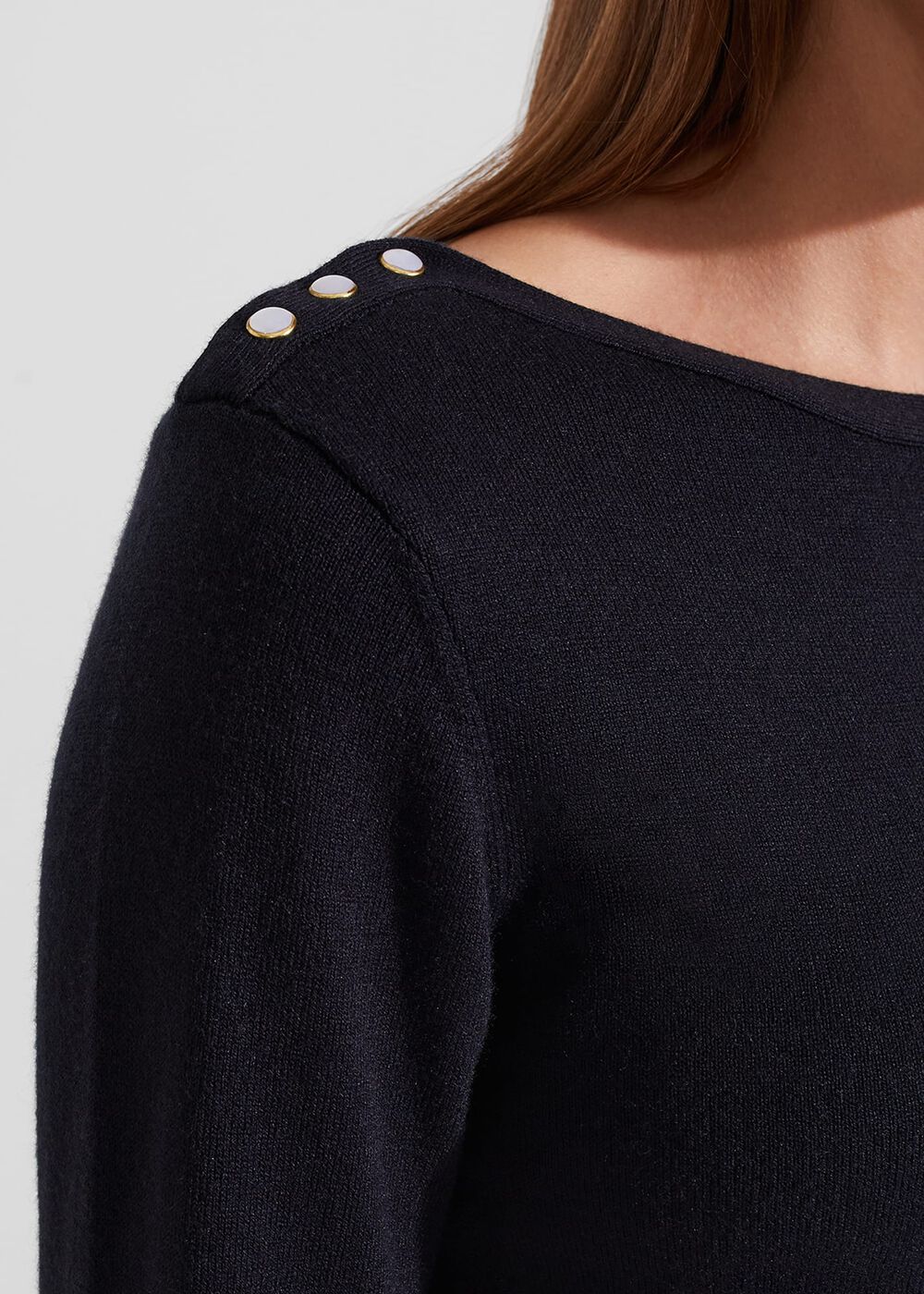Petula Jumper With Wool, Hobbs Navy, hi-res