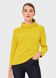 Isabella Cotton Sweater, Sulphur, hi-res
