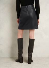 Annabelle Leather Skirt, Black, hi-res