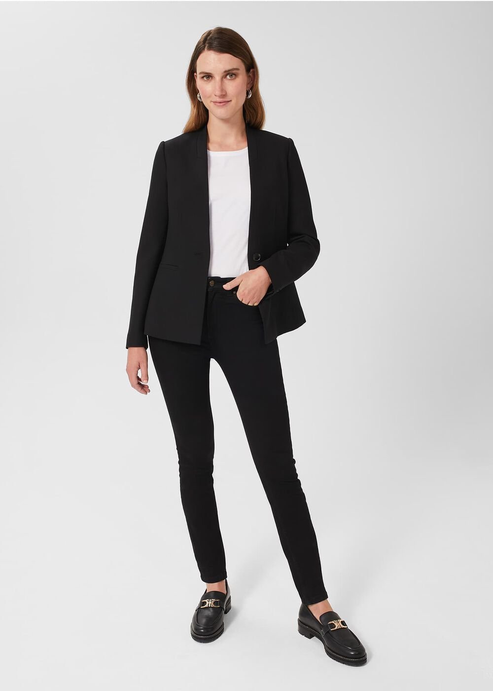 Petite Gia Sculpting Jeans, Black, hi-res