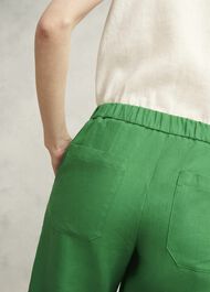 Lillie Linen Pants, Green, hi-res