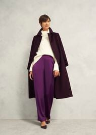 Judith Satin Trousers, Vibrant Purple, hi-res