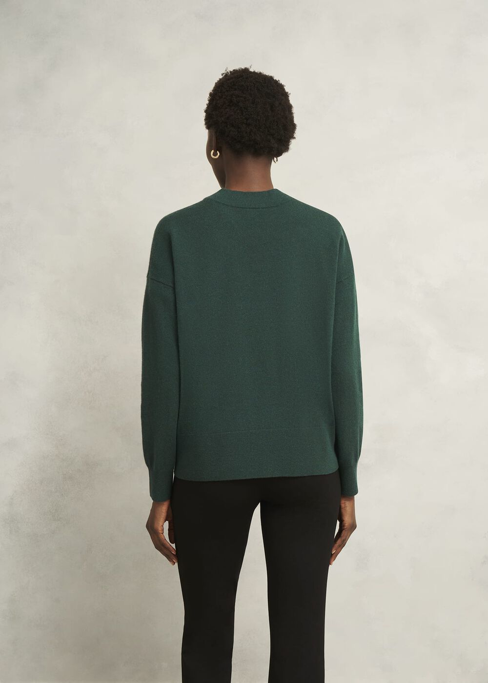 Lettie Wool Blend V Neck Sweater, Ponderosa Green, hi-res