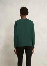 Lettie Wool Blend V Neck Sweater, Ponderosa Green, hi-res