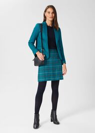 Amaris A line Wool Skirt, Green Multi, hi-res