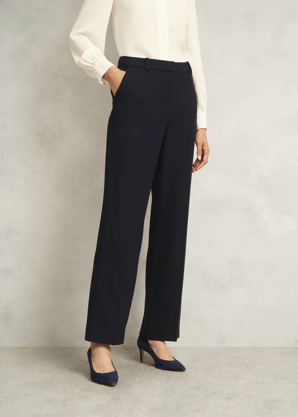 Ivy Straight Pants, Navy, hi-res