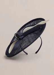 Bella Fascinator, Navy Ivory, hi-res