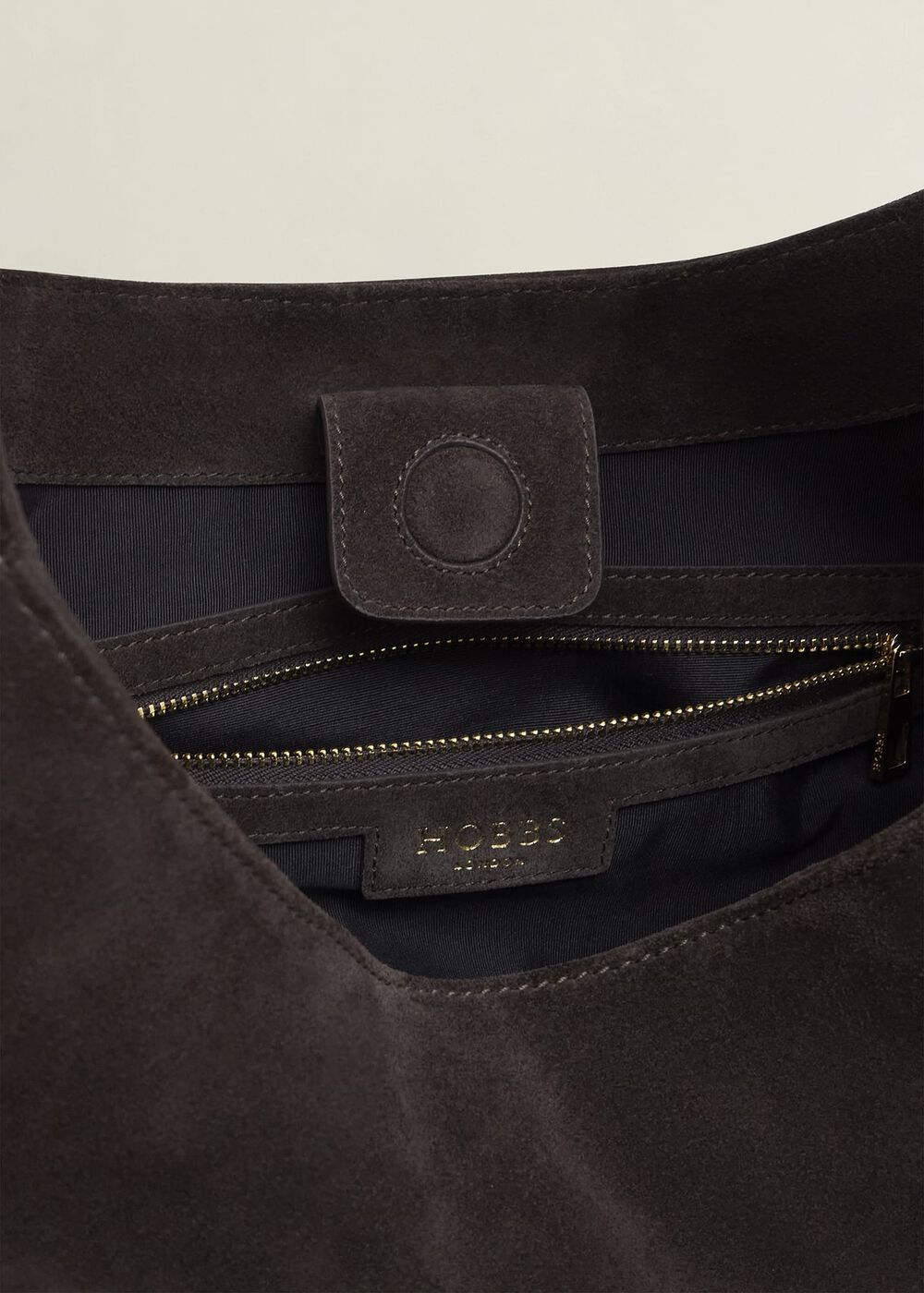 Blakely Suede Shoulder Bag, Deep Brown, hi-res