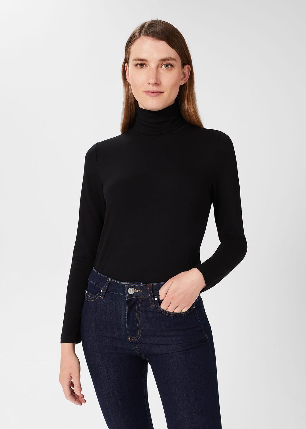 Mischa Turtle Neck, Black, hi-res