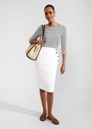 Anita Skirt With Cotton, White, hi-res
