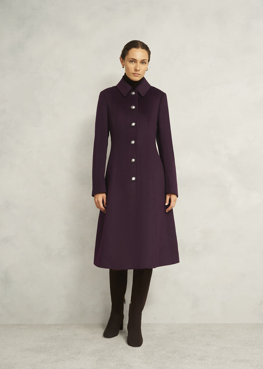 Petite Iona Wool Coat, Malbec Purple, hi-res