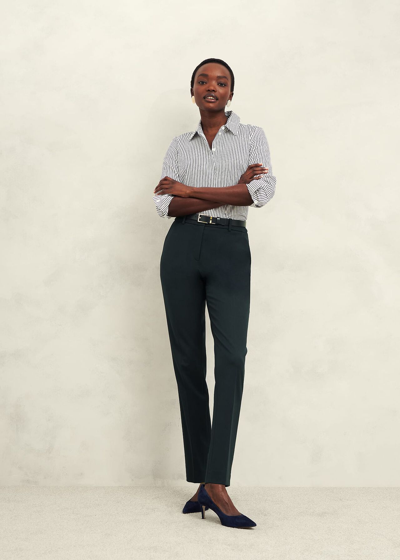 Linda Tapered Pants, Deep Pine Green, hi-res