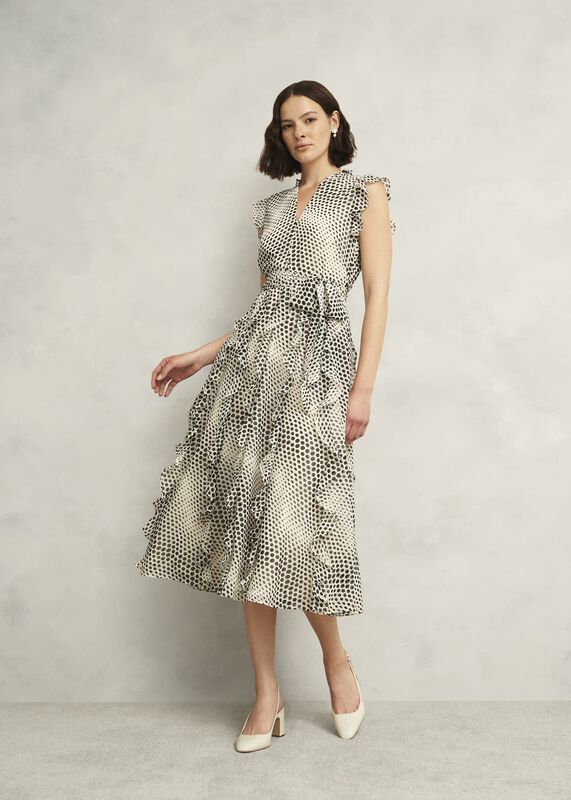 Nina Ruffle Midi Dress