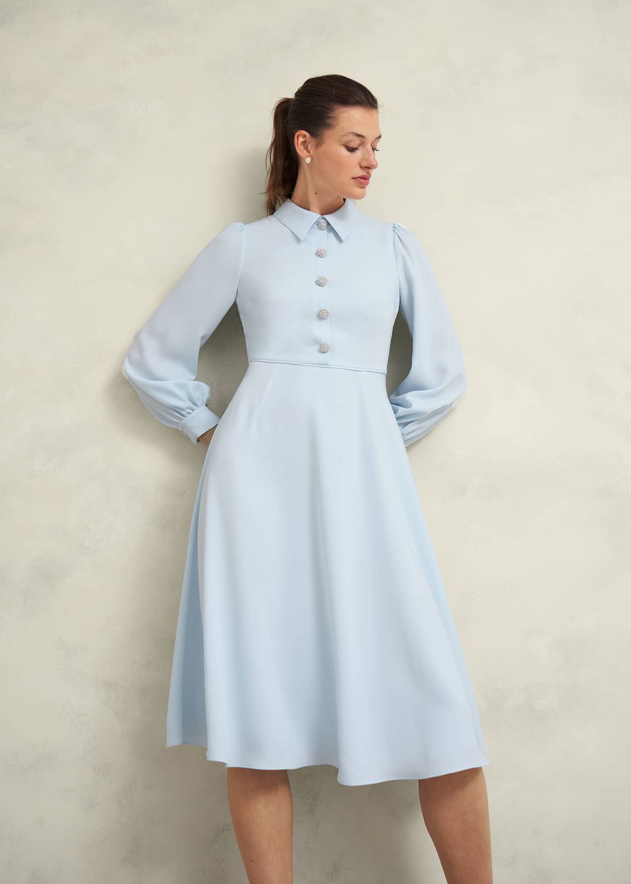 Petite Ayla Dress, Pale Blue, hi-res