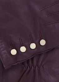 Sienna Leather Glove, Aubergine, hi-res