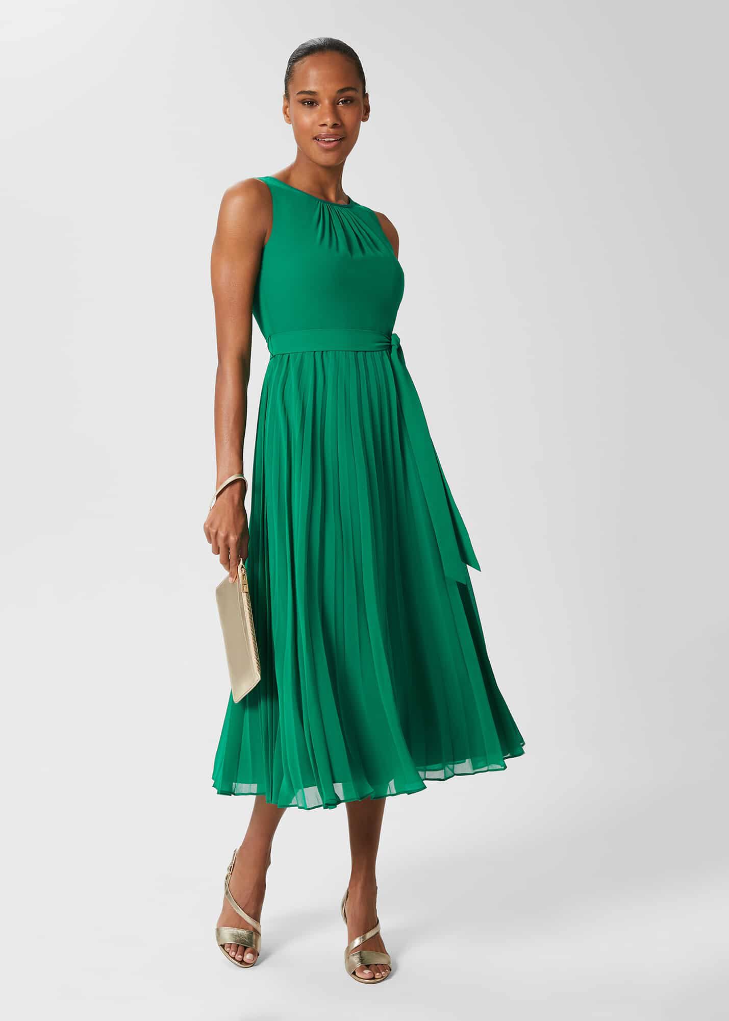 Green Fit and Flare Dress