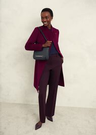 Seren Leather Flats, Malbec Purple, hi-res