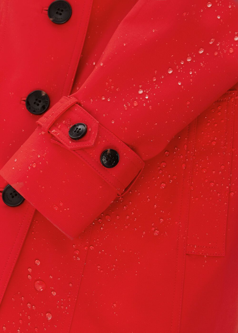 Ella Water Resistant Trench Coat, Red, hi-res